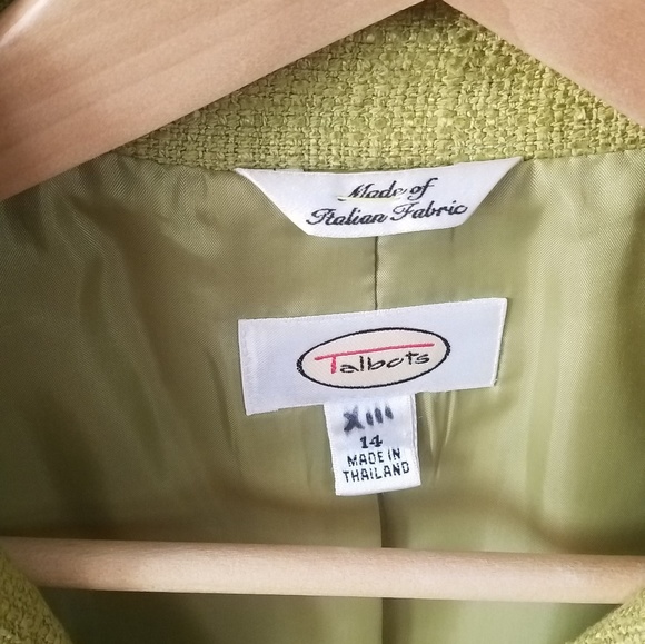 Lime Green Talbots Blazer - Picture 2 of 4